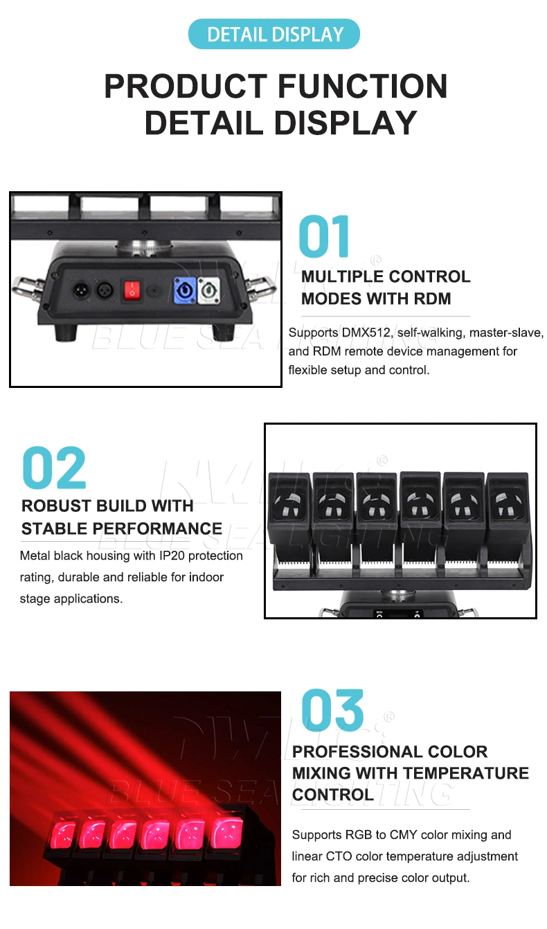 bluesealighting Beam Zoom Wash Bar LED Moving Head Light